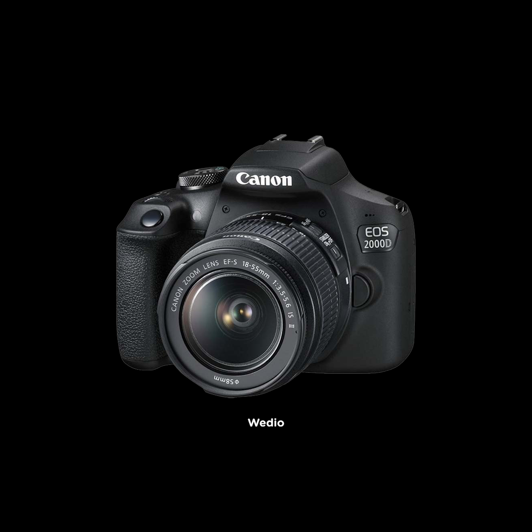 Billede af Canon EOS 2000D m/18-55mm IS II sort og batteri LP-E10